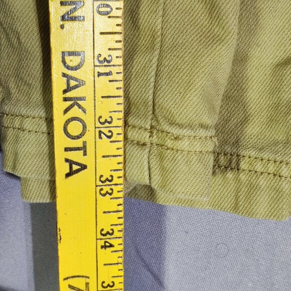 Universal Thread co. High Rise wide leg twill pants women's size 2R olive green - Picture 12 of 14